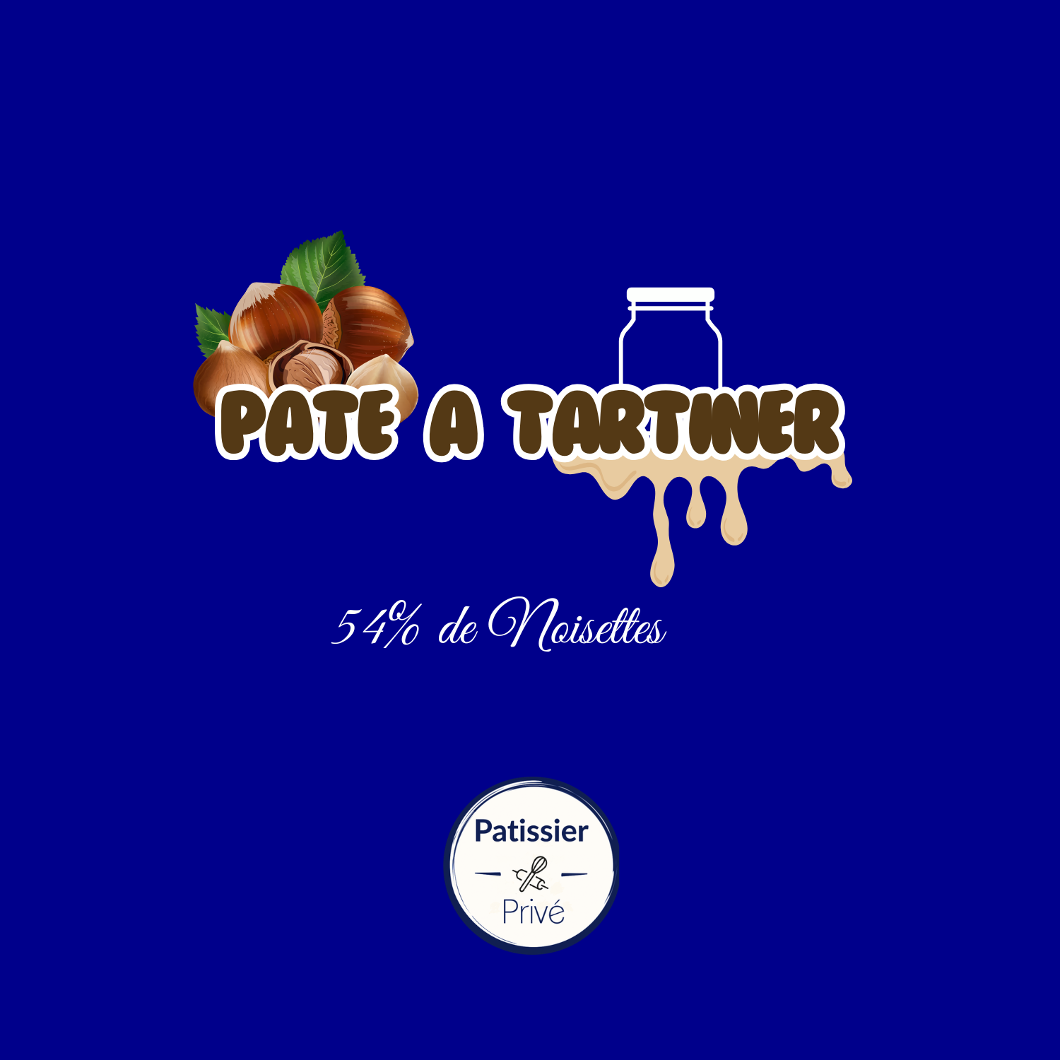 Pot de pate à tartiner noisette (54%)